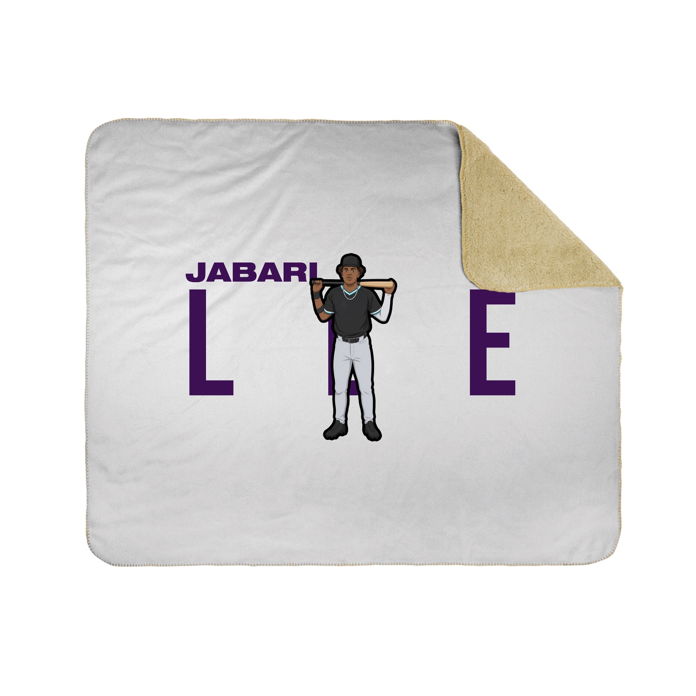 Throw Blanket — Player Name in White