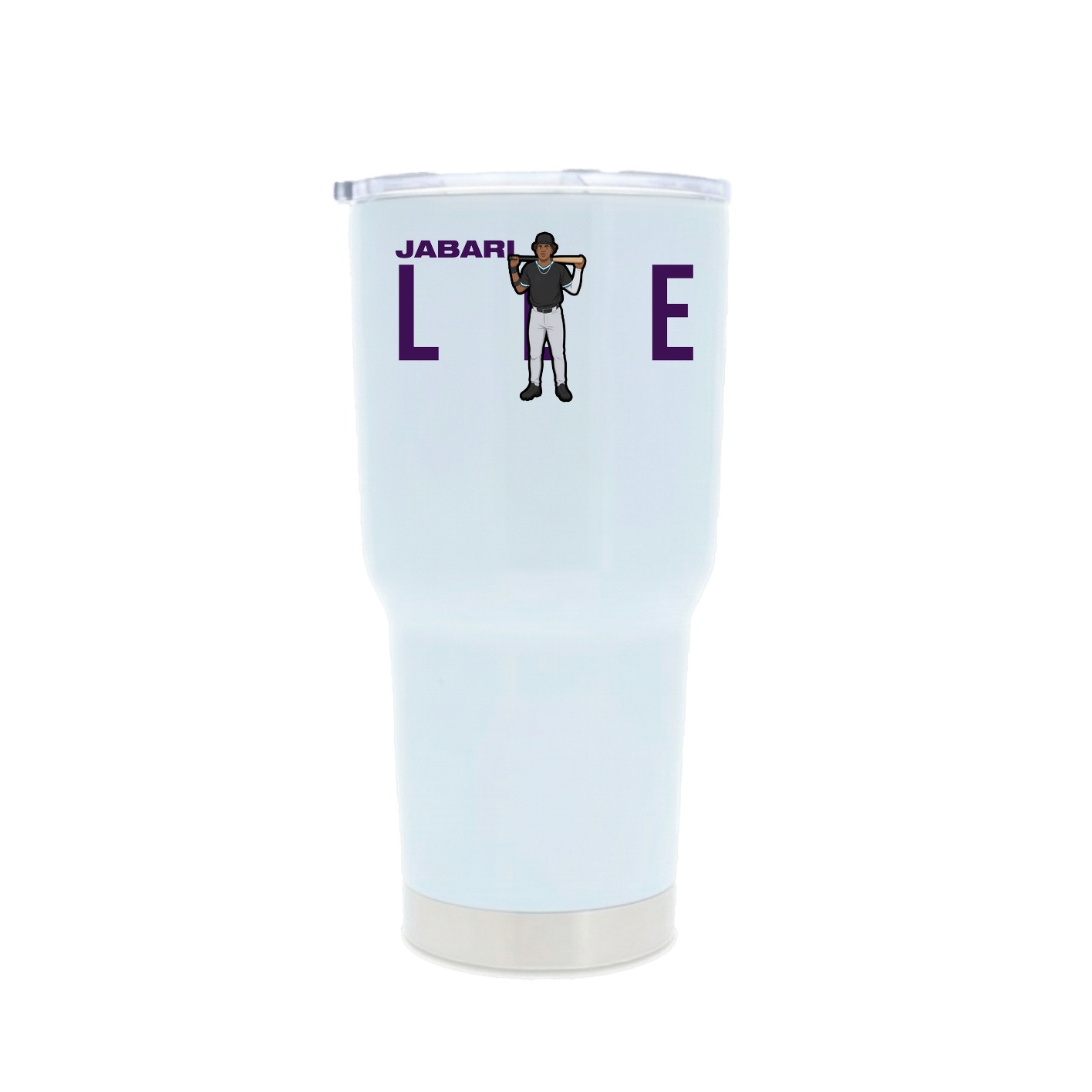 30oz Stainless Steel Tumbler — Player Name in White