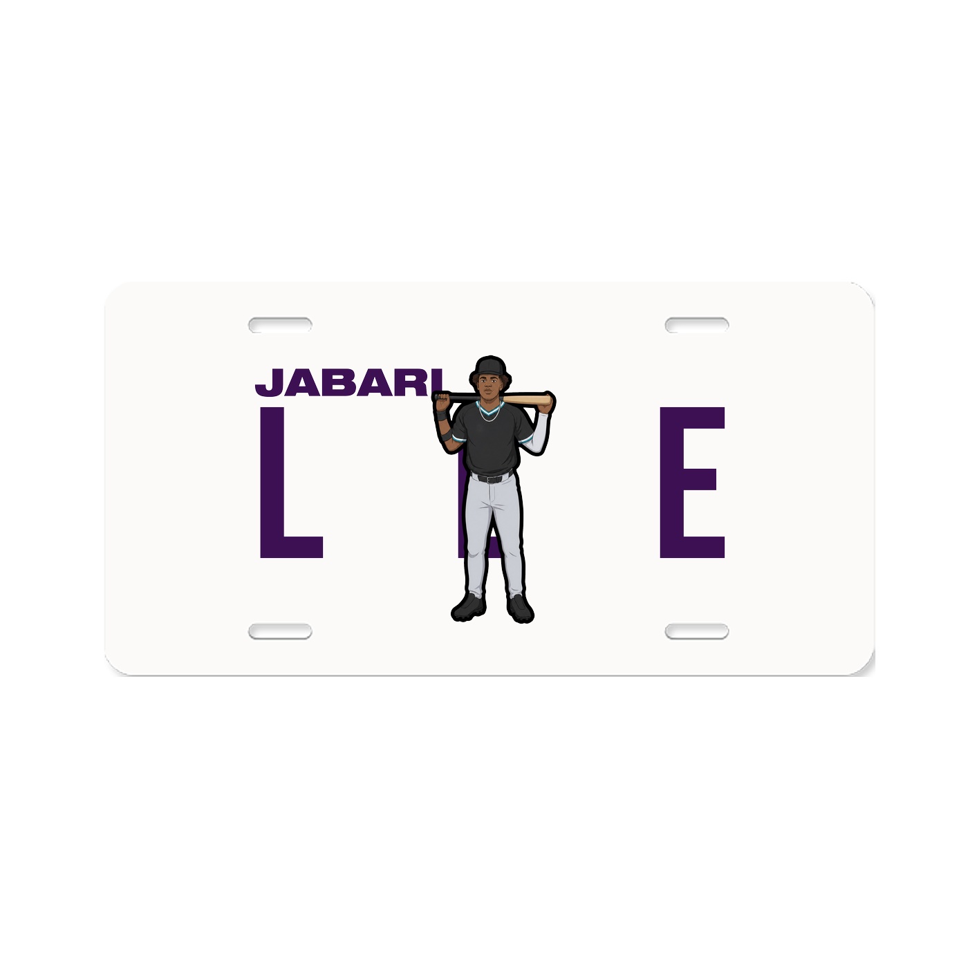 License Plate — Player Name in Classic