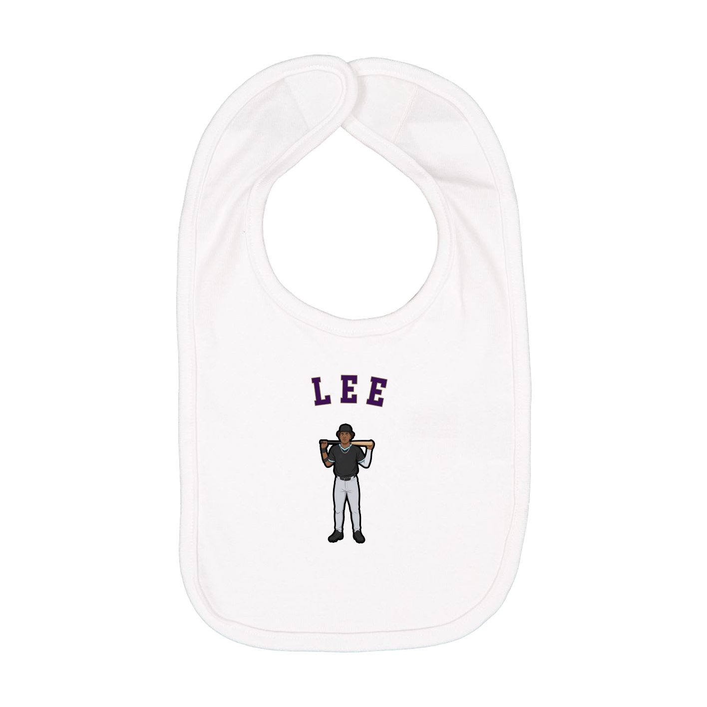 Infant Bib — Shirsey Arch in White