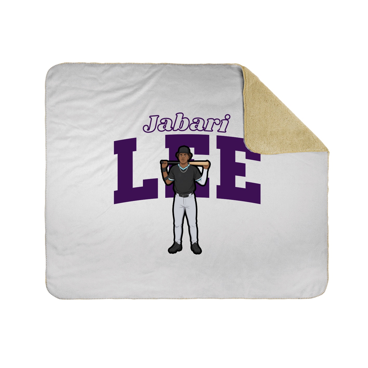 Throw Blanket — Name Arch in White