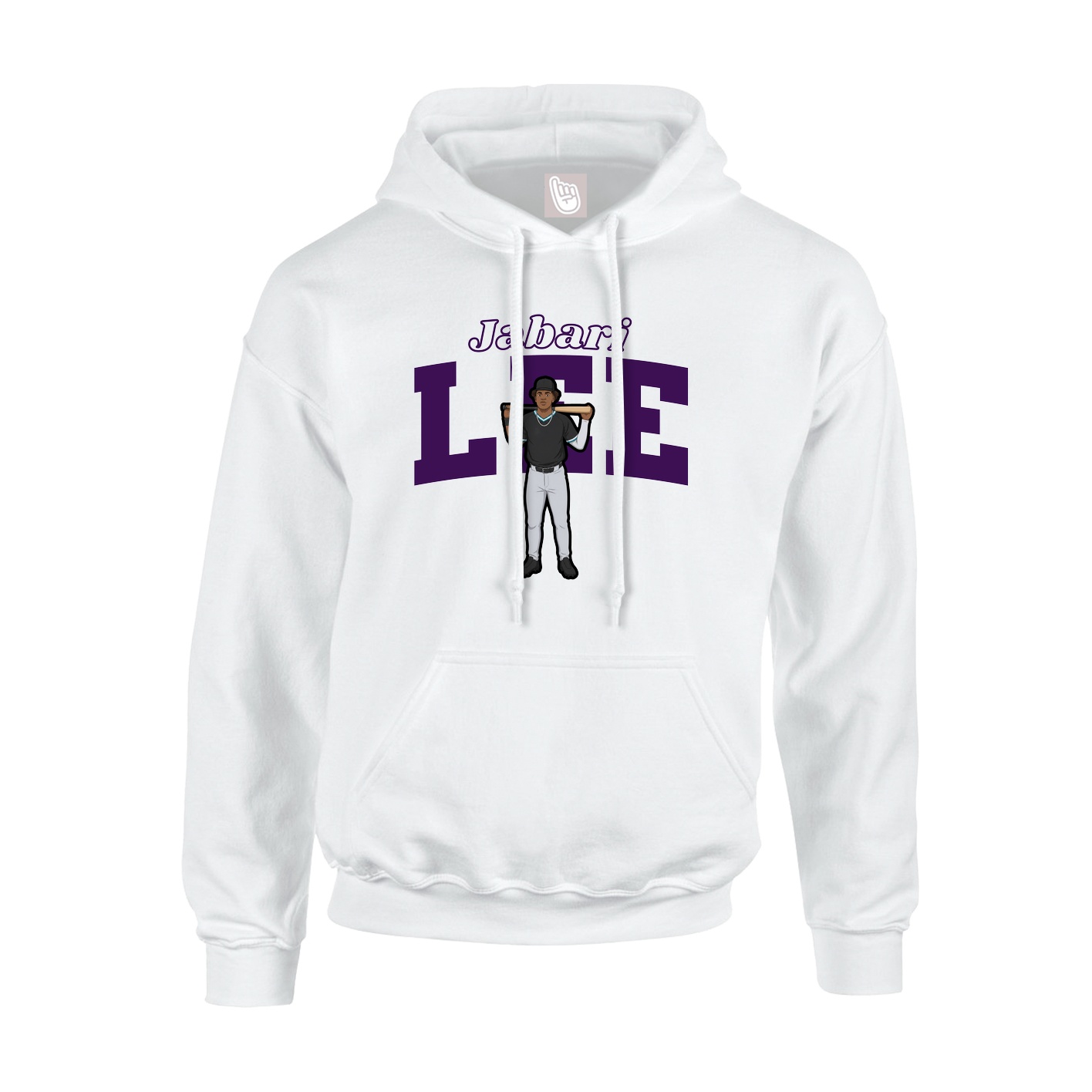 Hoodie — Name Arch in White