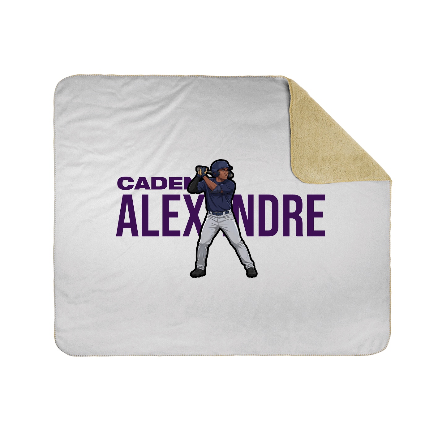 Throw Blanket — Player Name in White