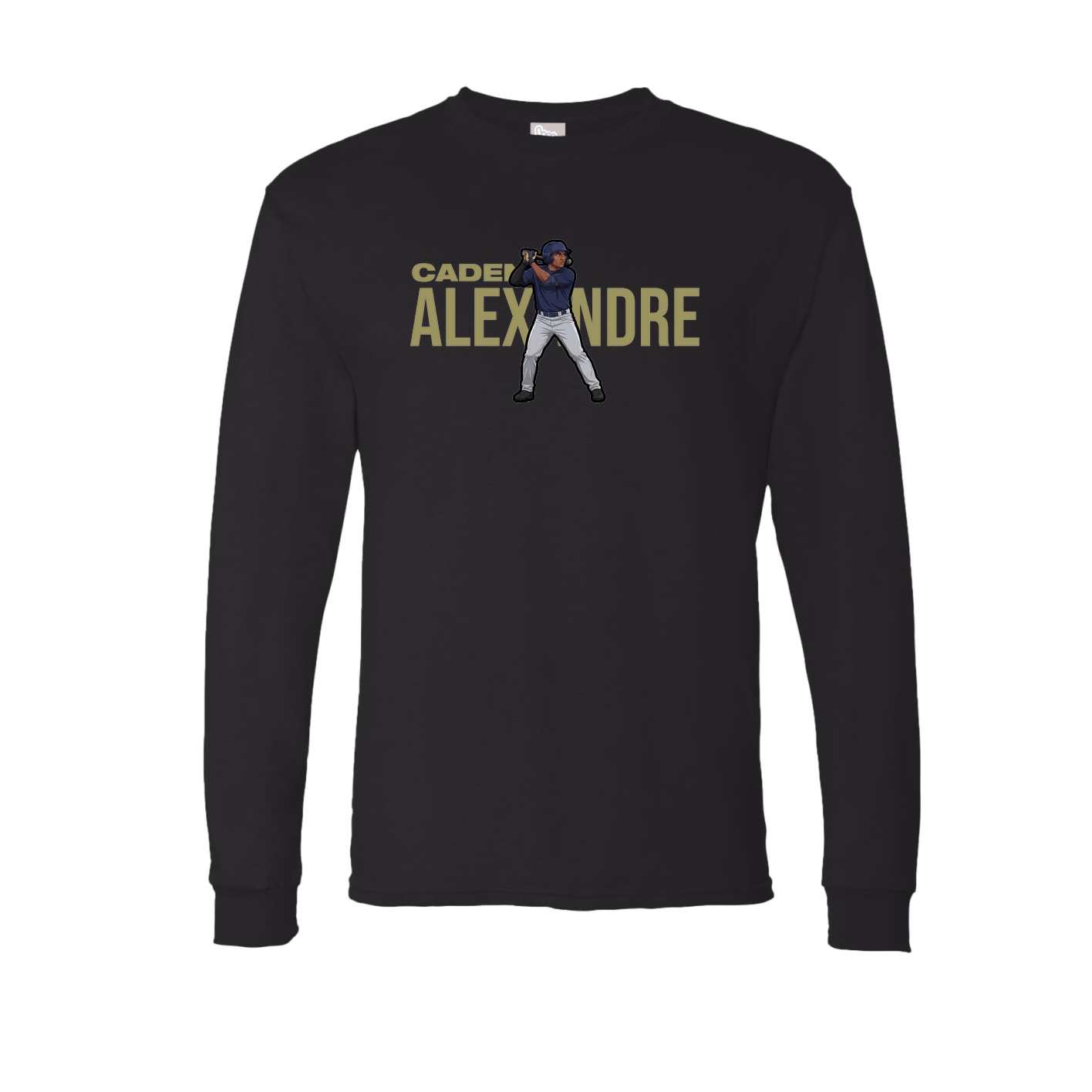 Long Sleeve Tee — Player Name in Black