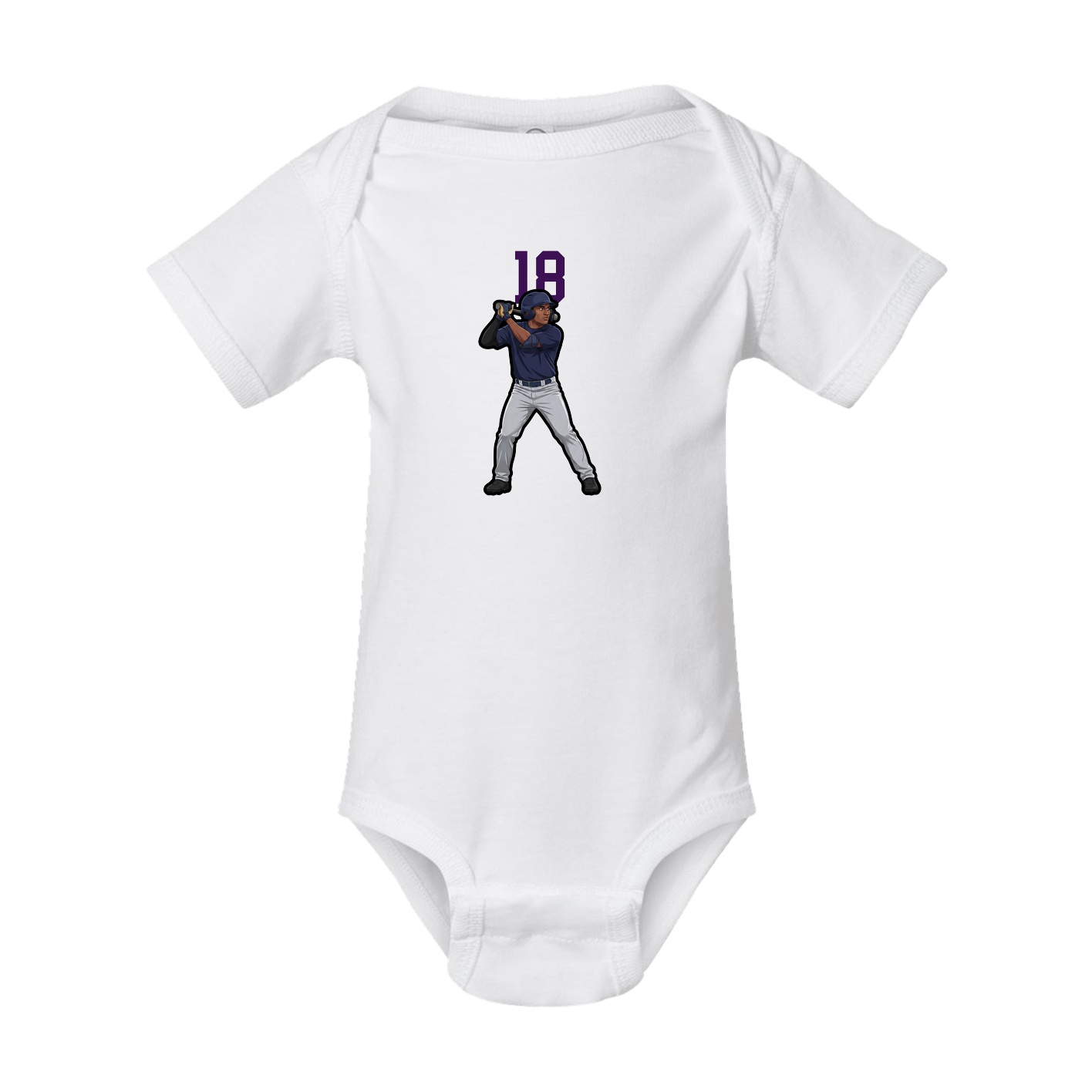 Baby Onesie — Number Top in White