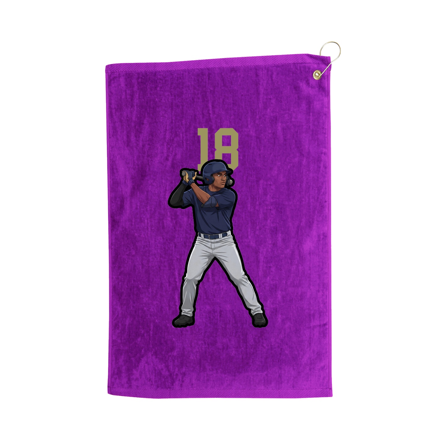 Golf Towel — Number Top in Purple
