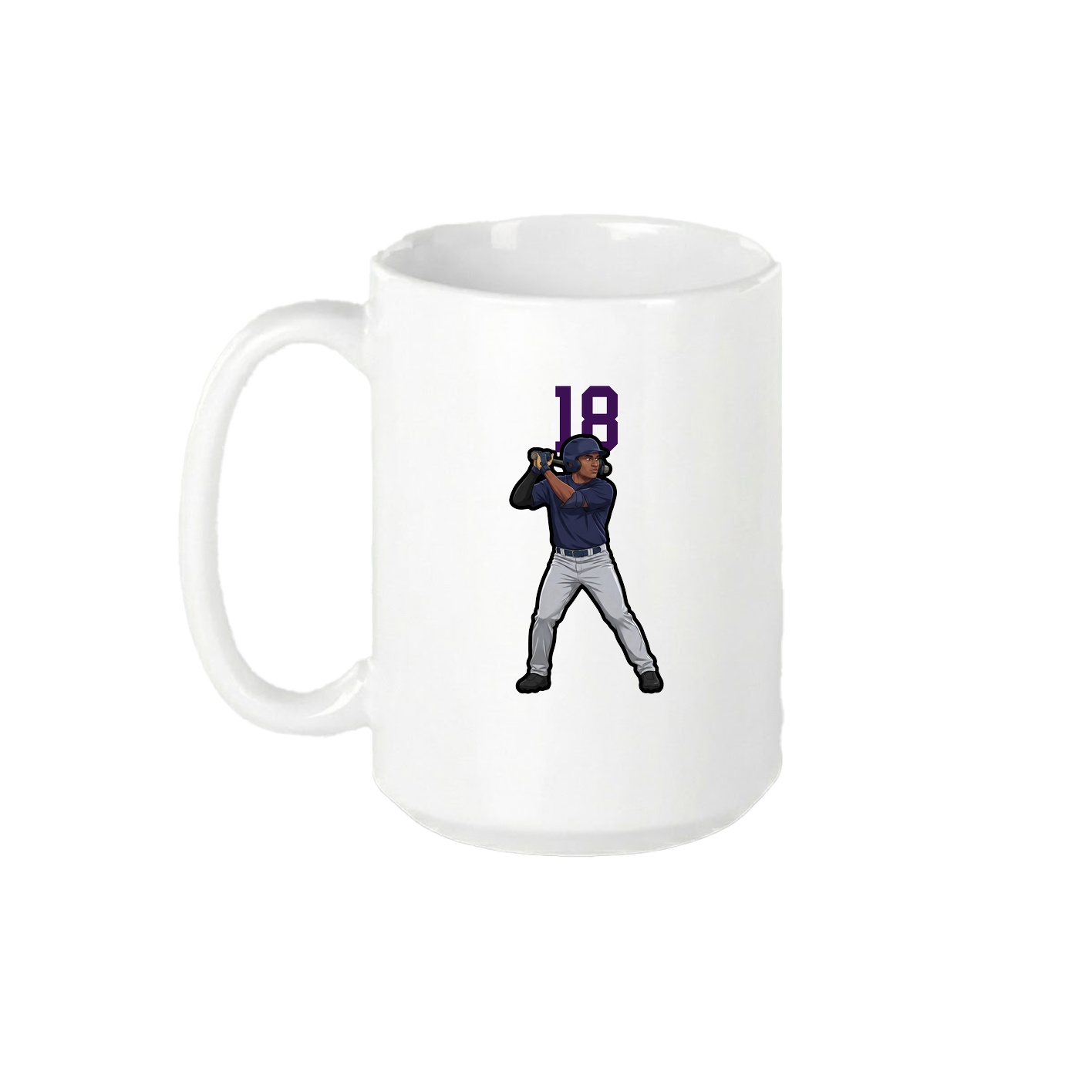 15oz Coffee Mug — Number Top in White