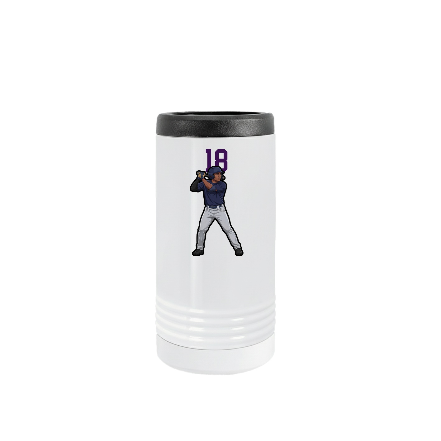 Slim Beverage Holder — Number Top in White