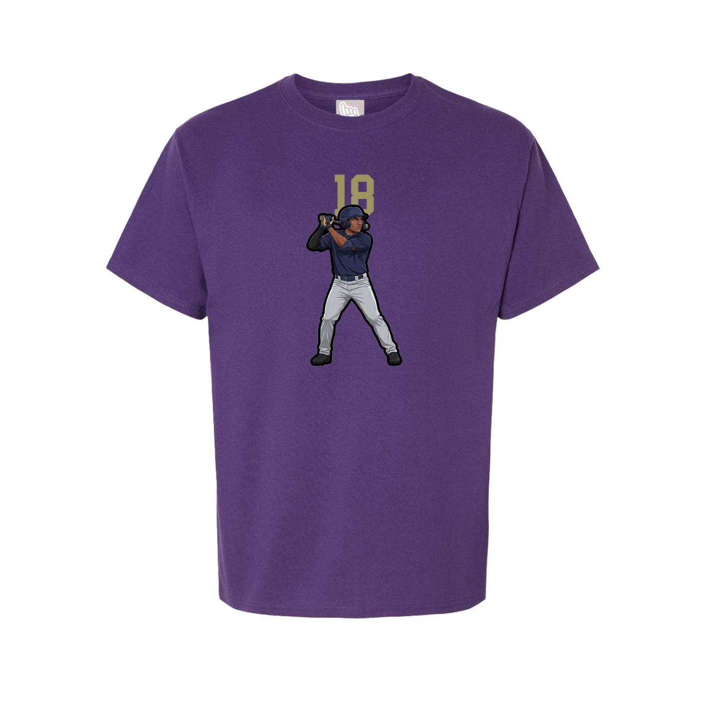 Youth Tee — Number Top in Purple