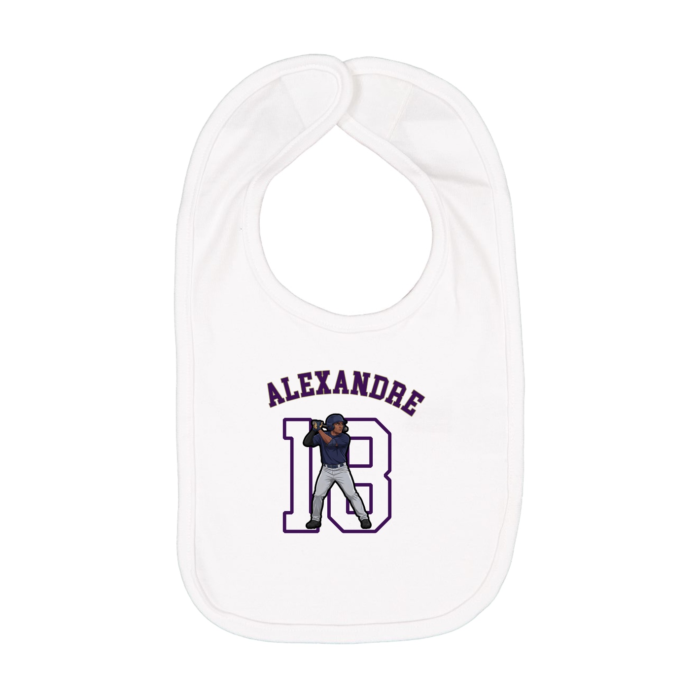 Infant Bib — Shirsey Arch in White