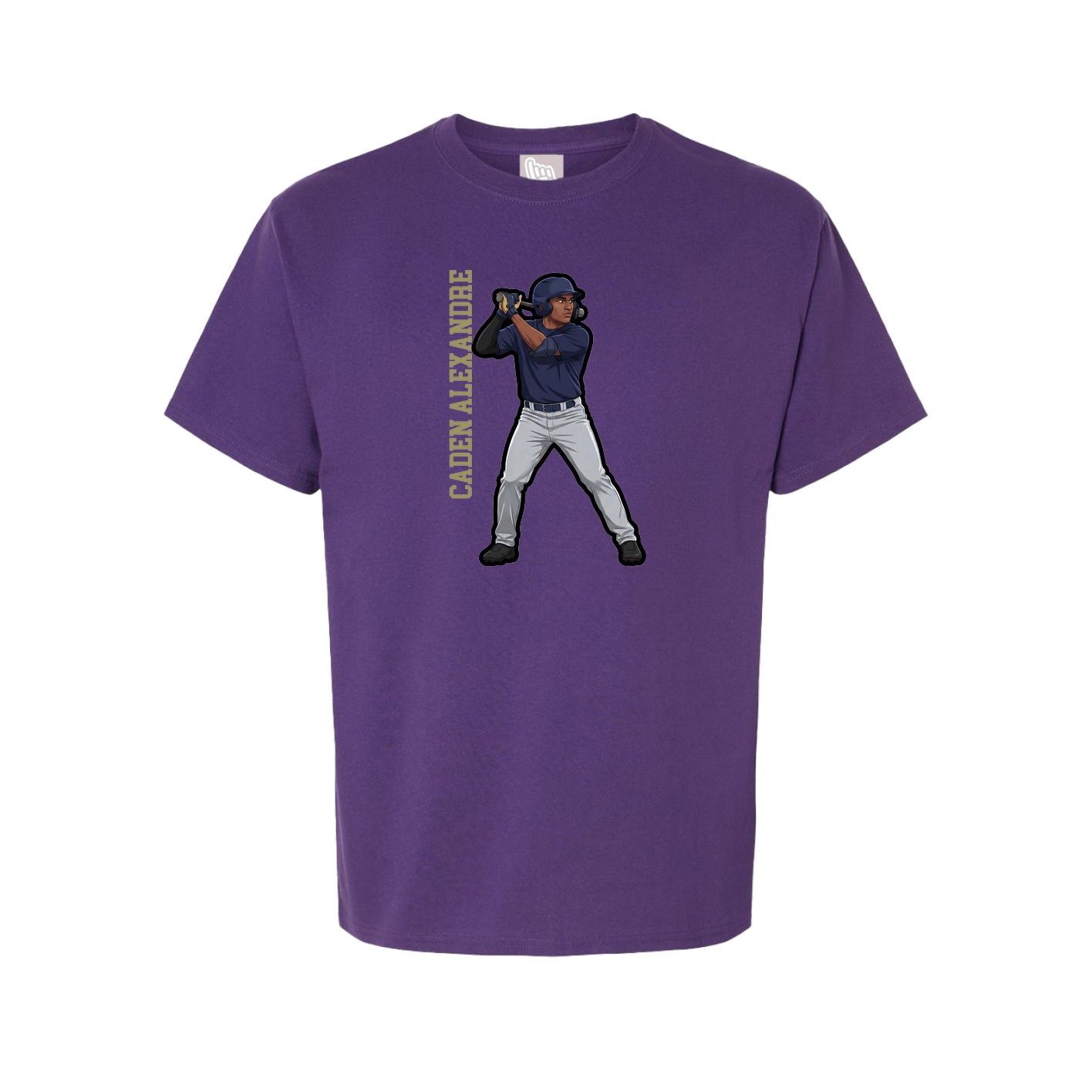 Tee — Name Vertical in Purple