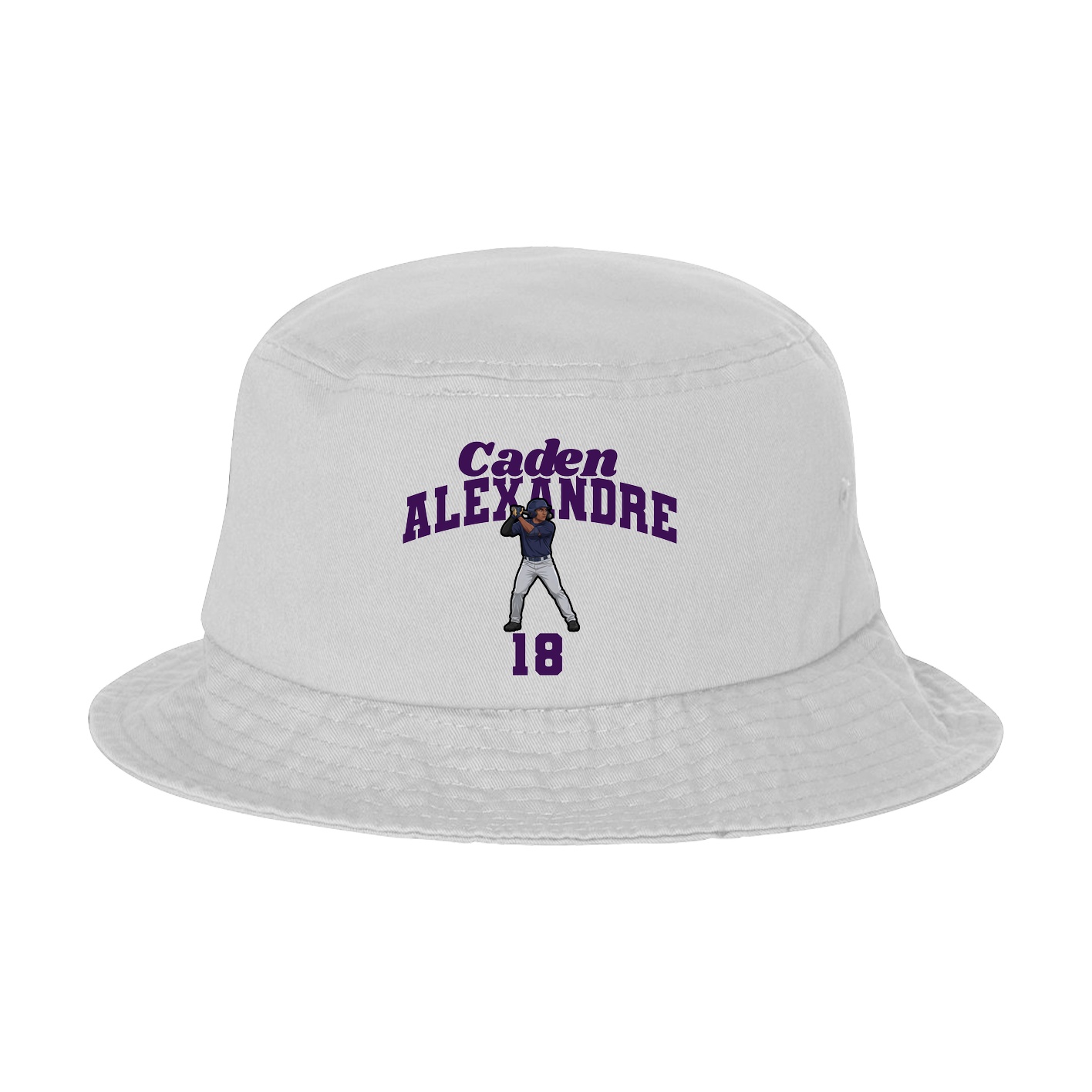 Bucket Cap — Signature Arch in White