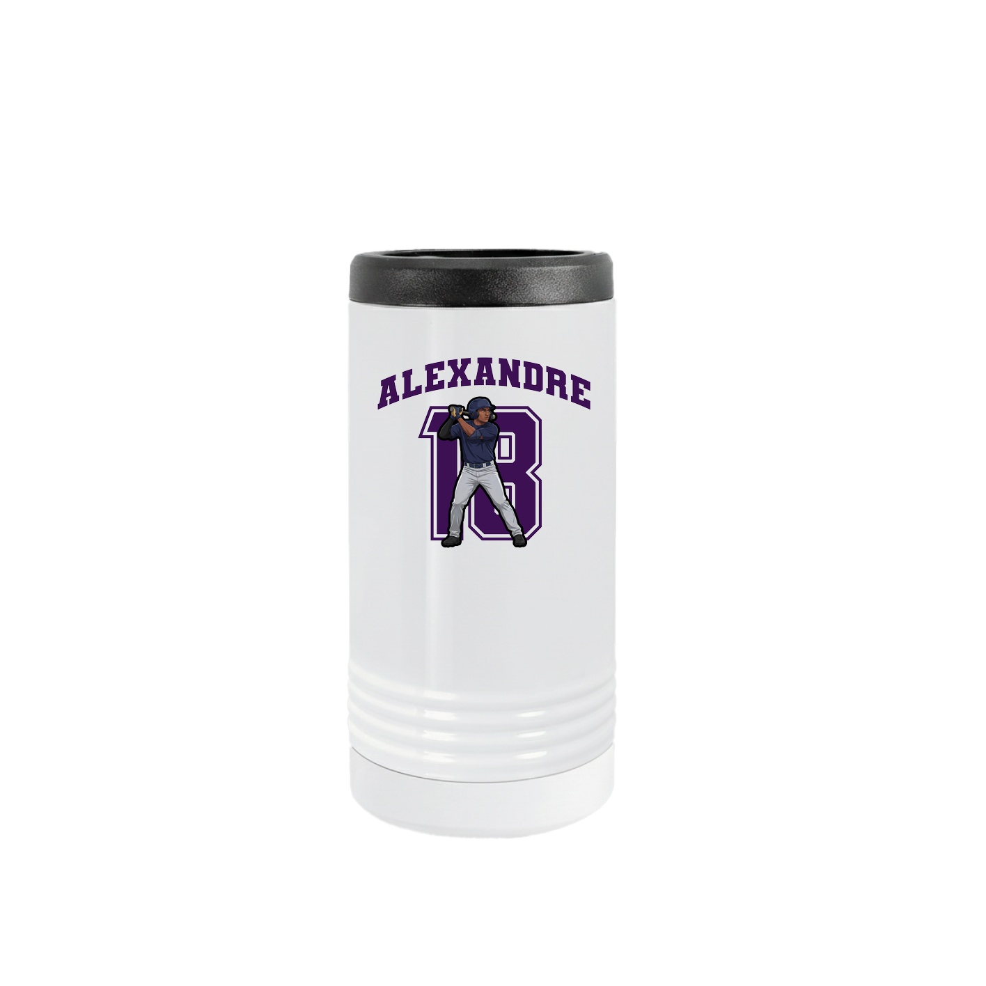 Slim Beverage Holder — Number in White