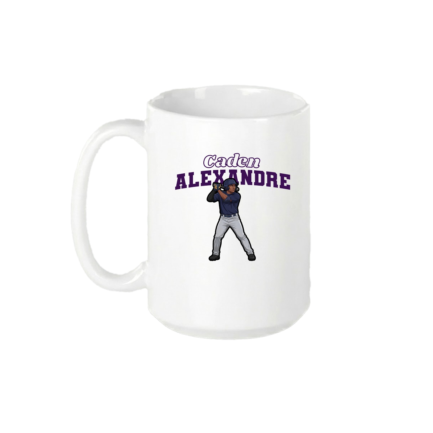 15oz Coffee Mug — Name Arch in White