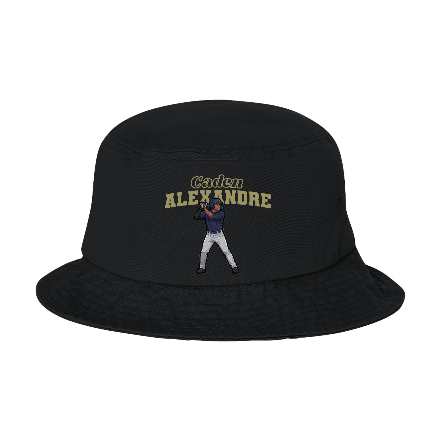 Bucket Cap — Name Arch in Black
