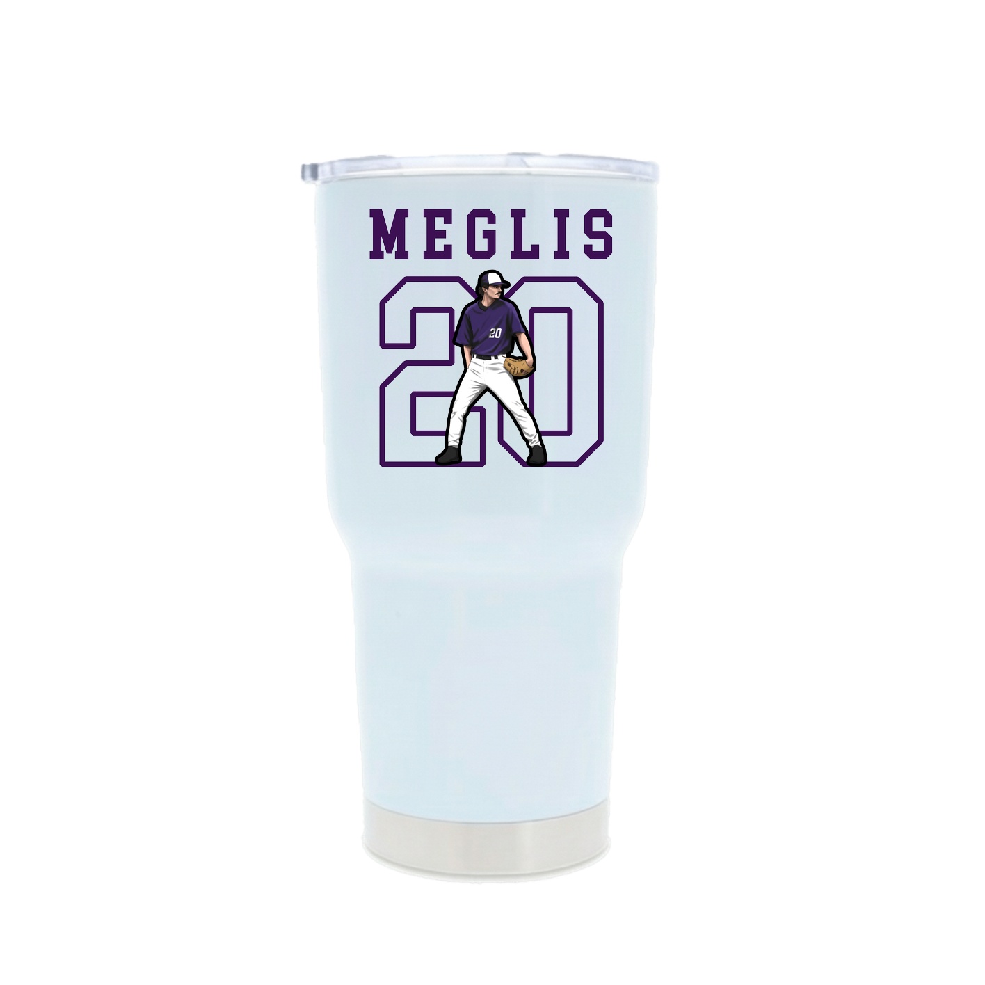 30oz Stainless Steel Tumbler — Shirsey in White