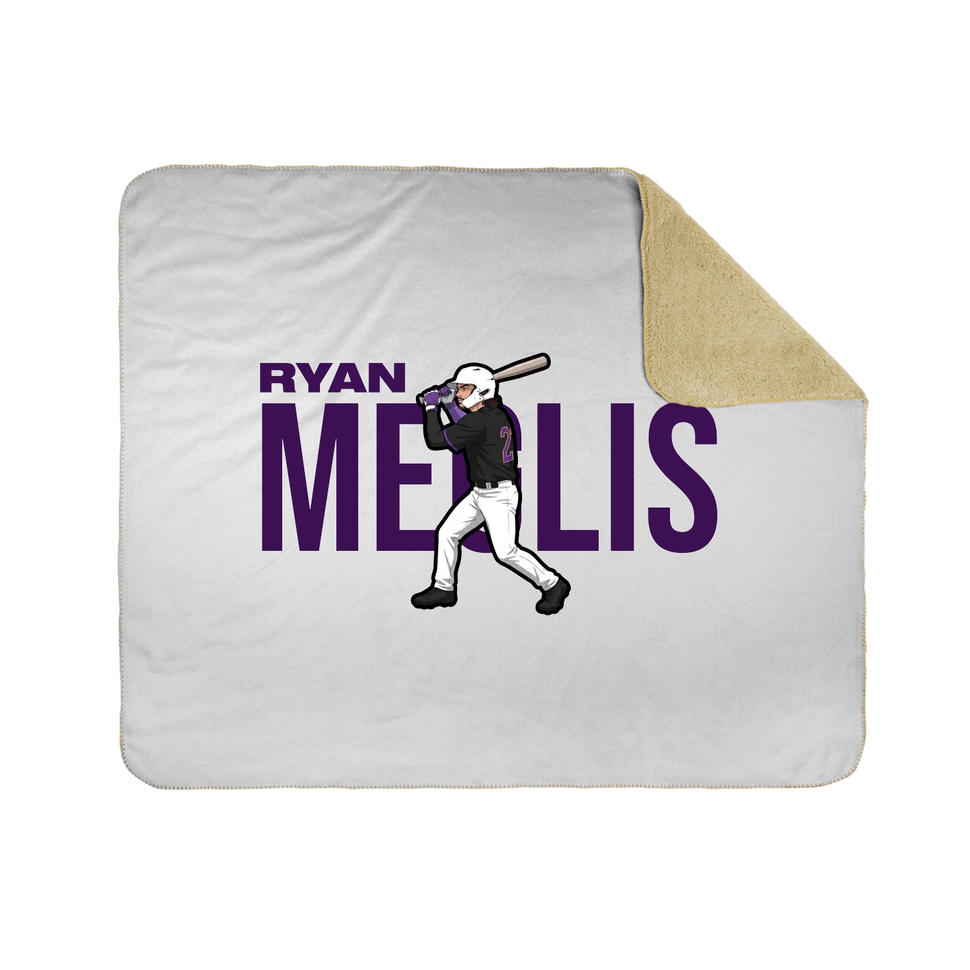 Throw Blanket — Player Name in White
