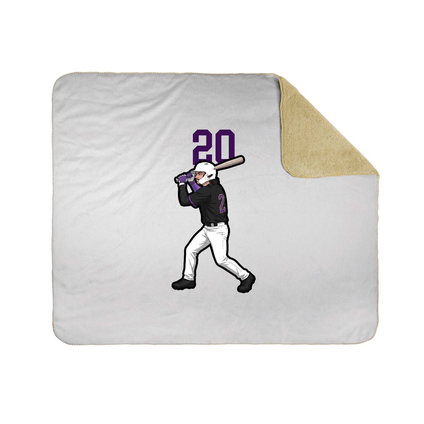Throw Blanket — Number Top in White