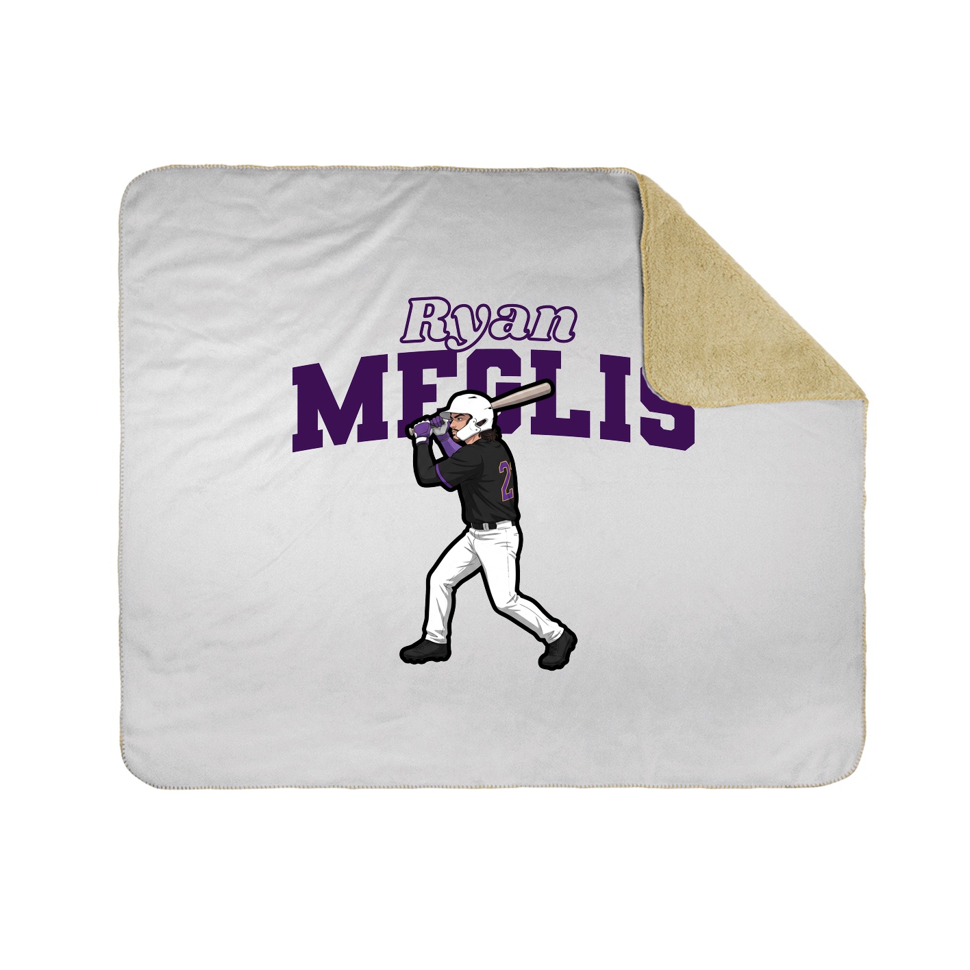 Throw Blanket — Name Arch in White