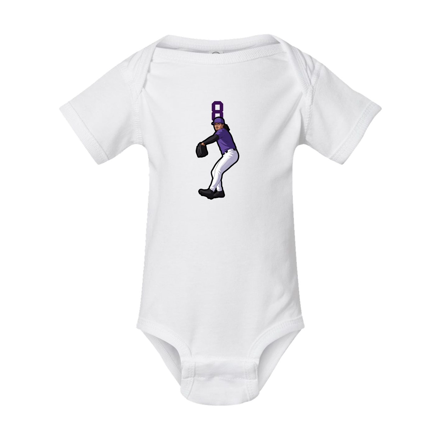 Baby Onesie — Number Top in White
