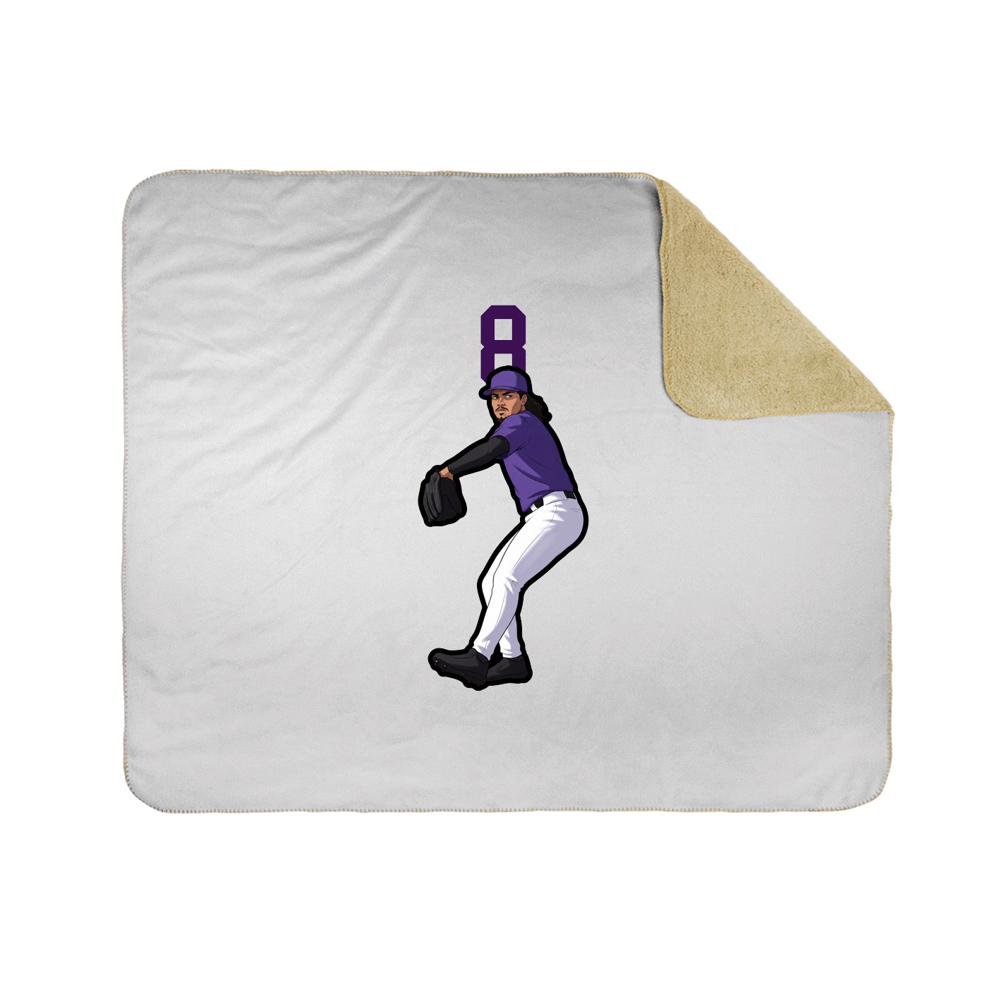 Throw Blanket — Number Top in White