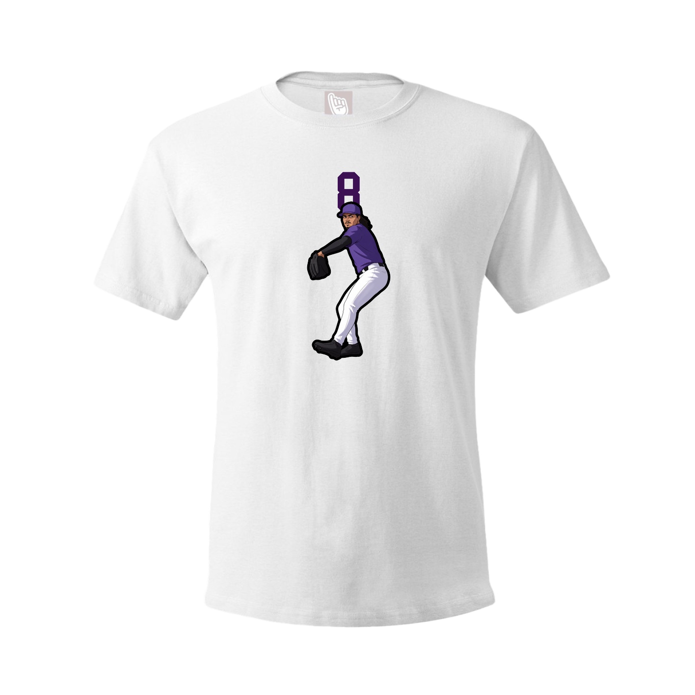 Youth Tee — Number Top in White