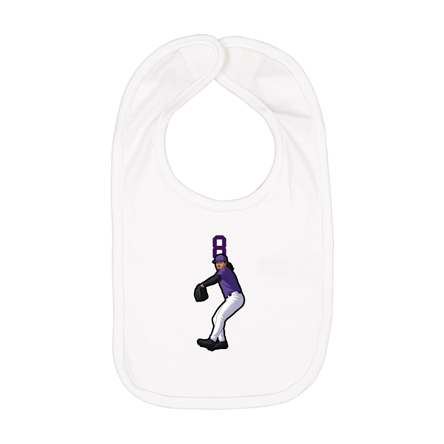 Infant Bib — Number Top in White