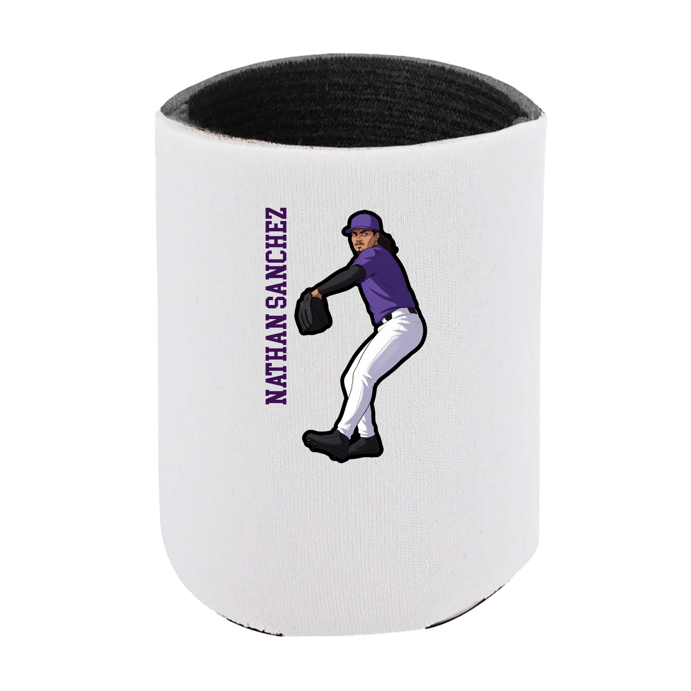 Can Holder — Name Vertical in White