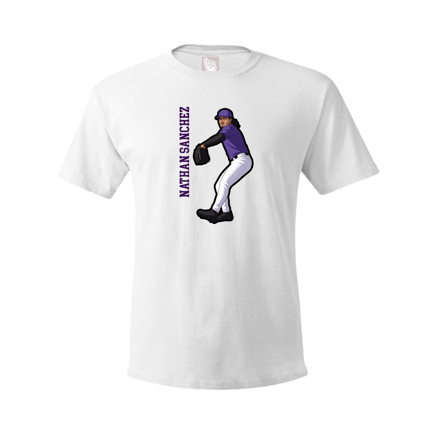 Tee — Name Vertical in White
