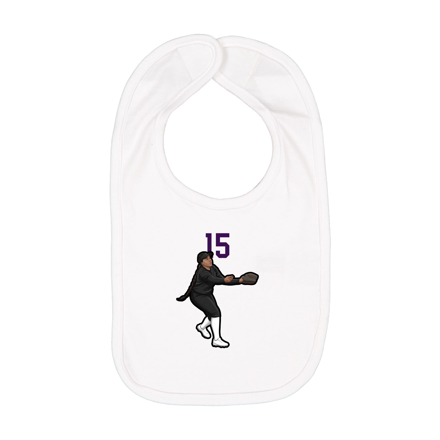 Infant Bib — Number Top in White