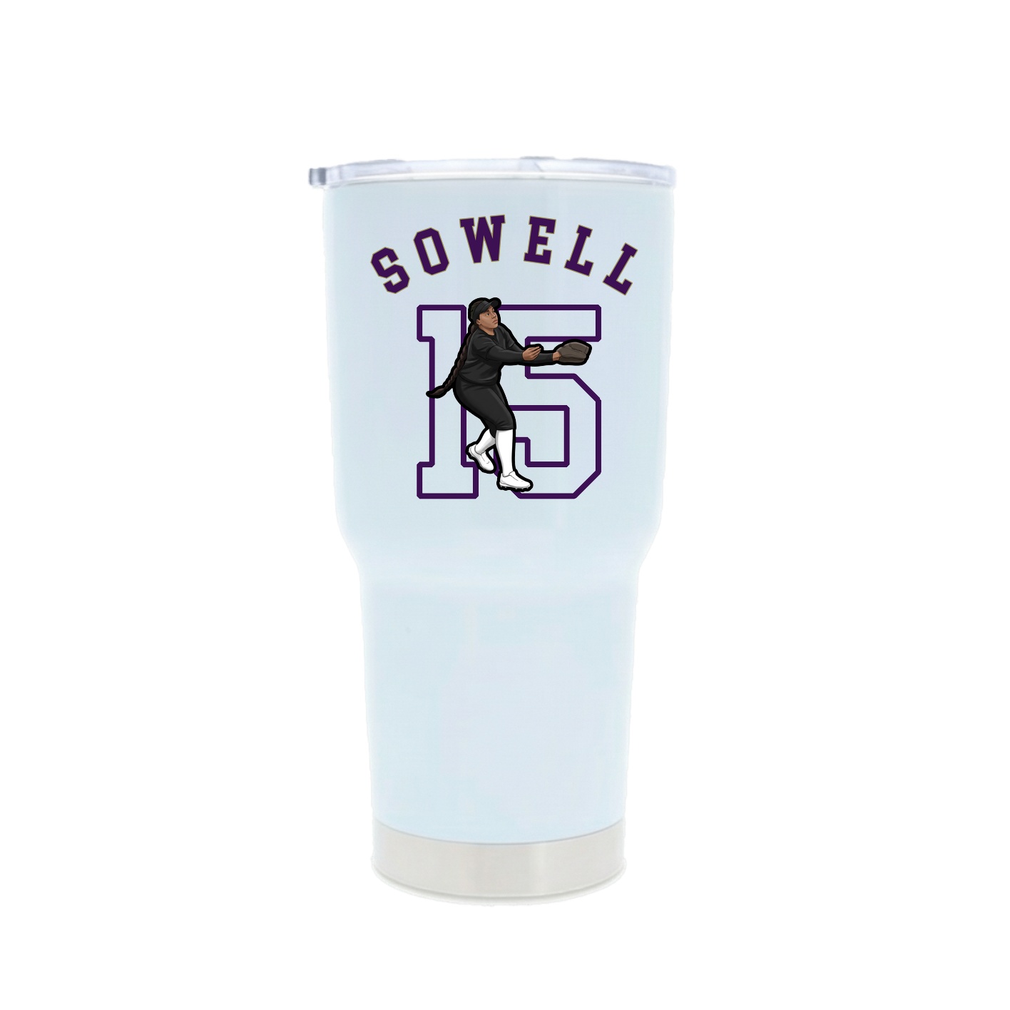 30oz Stainless Steel Tumbler — Shirsey Arch in White