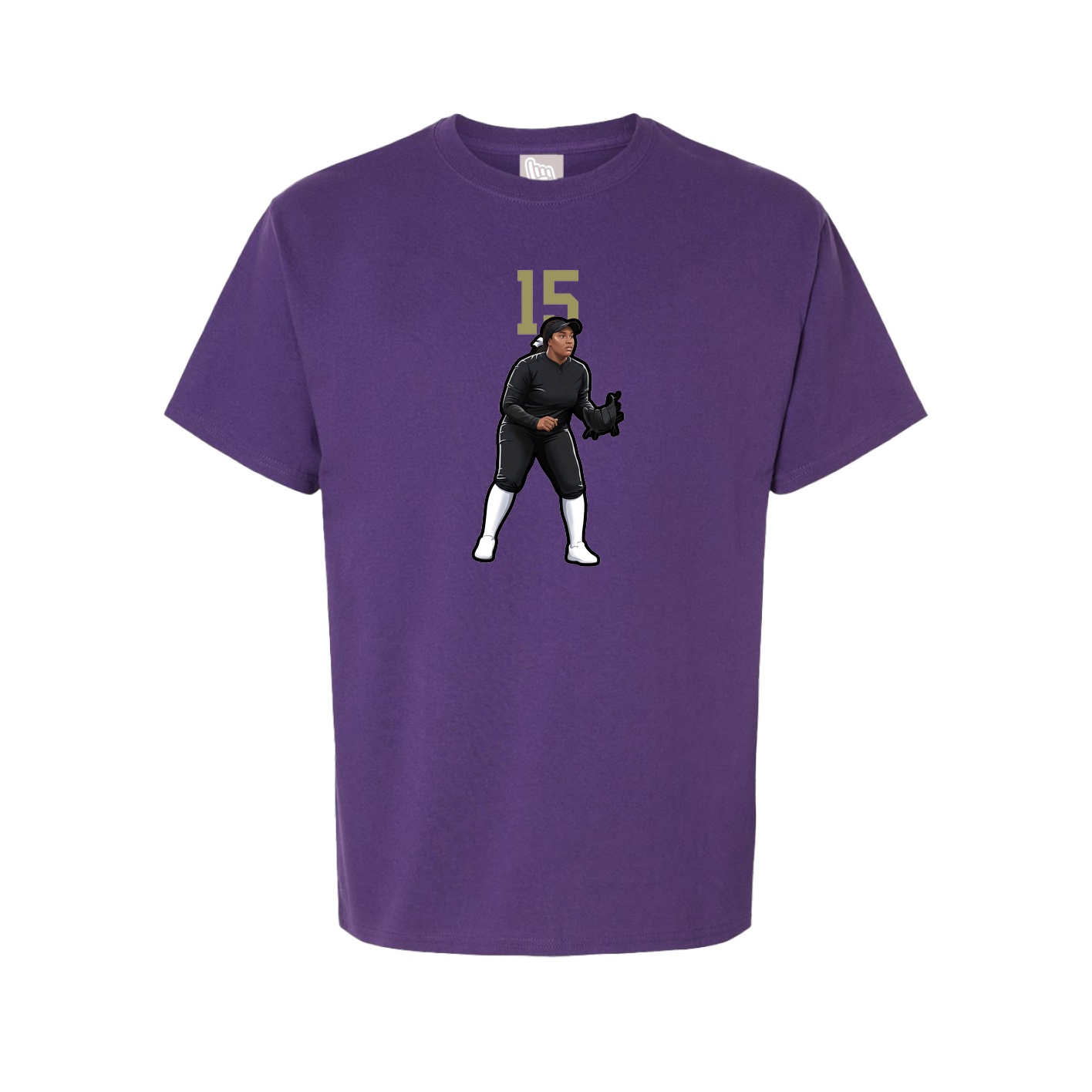 Youth Tee — Number Top in Purple
