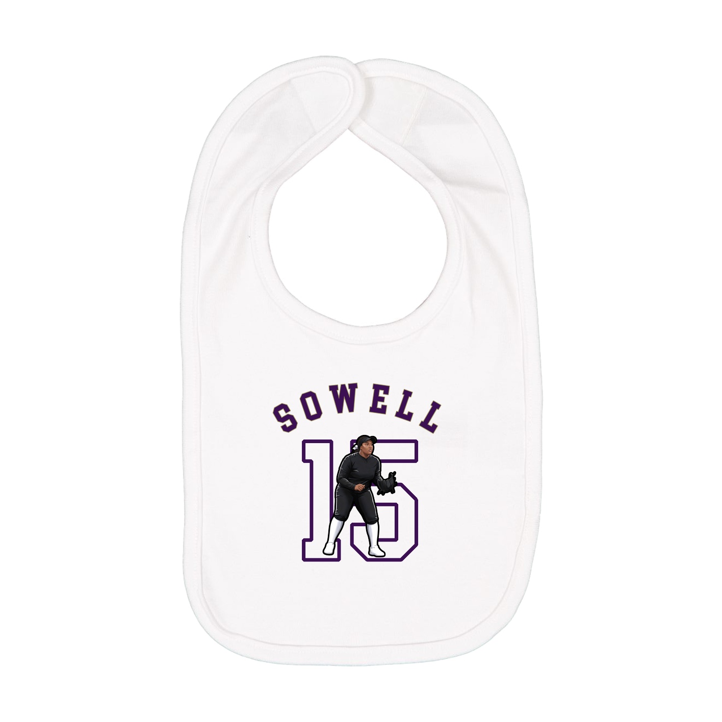 Infant Bib — Shirsey Arch in White