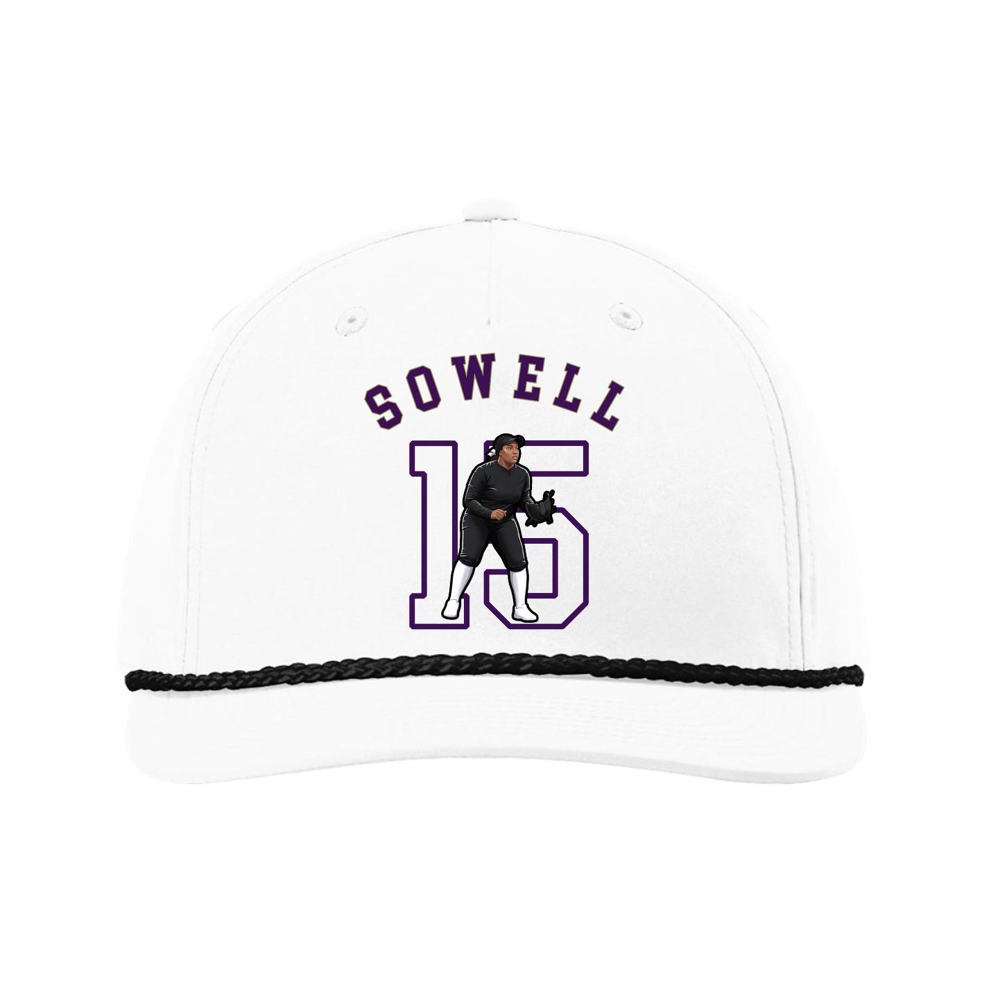 Five-Panel Classic Rope Cap — Shirsey Arch in White