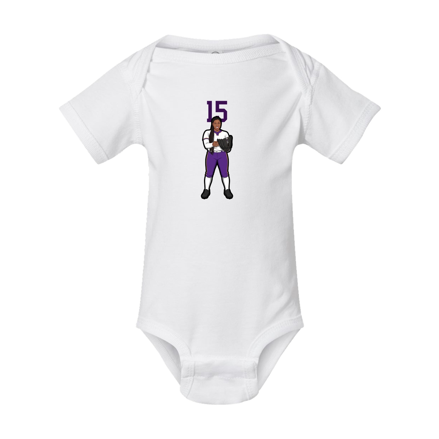 Baby Onesie — Number Top in White