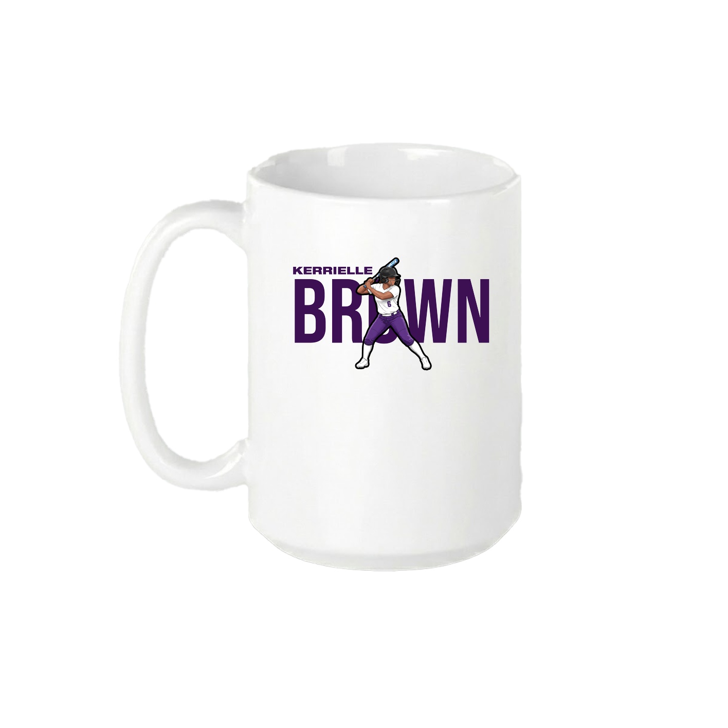 15oz Coffee Mug — Player Name in White