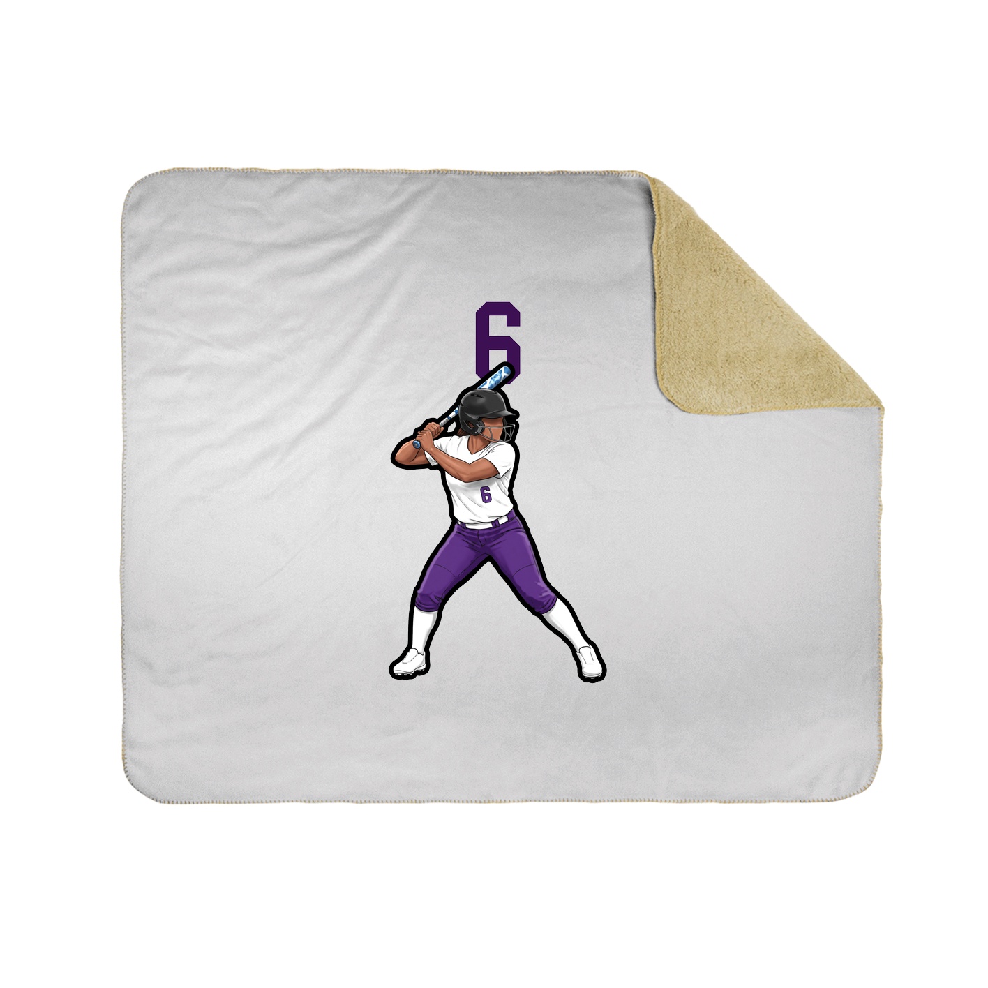 Throw Blanket — Number Top in White