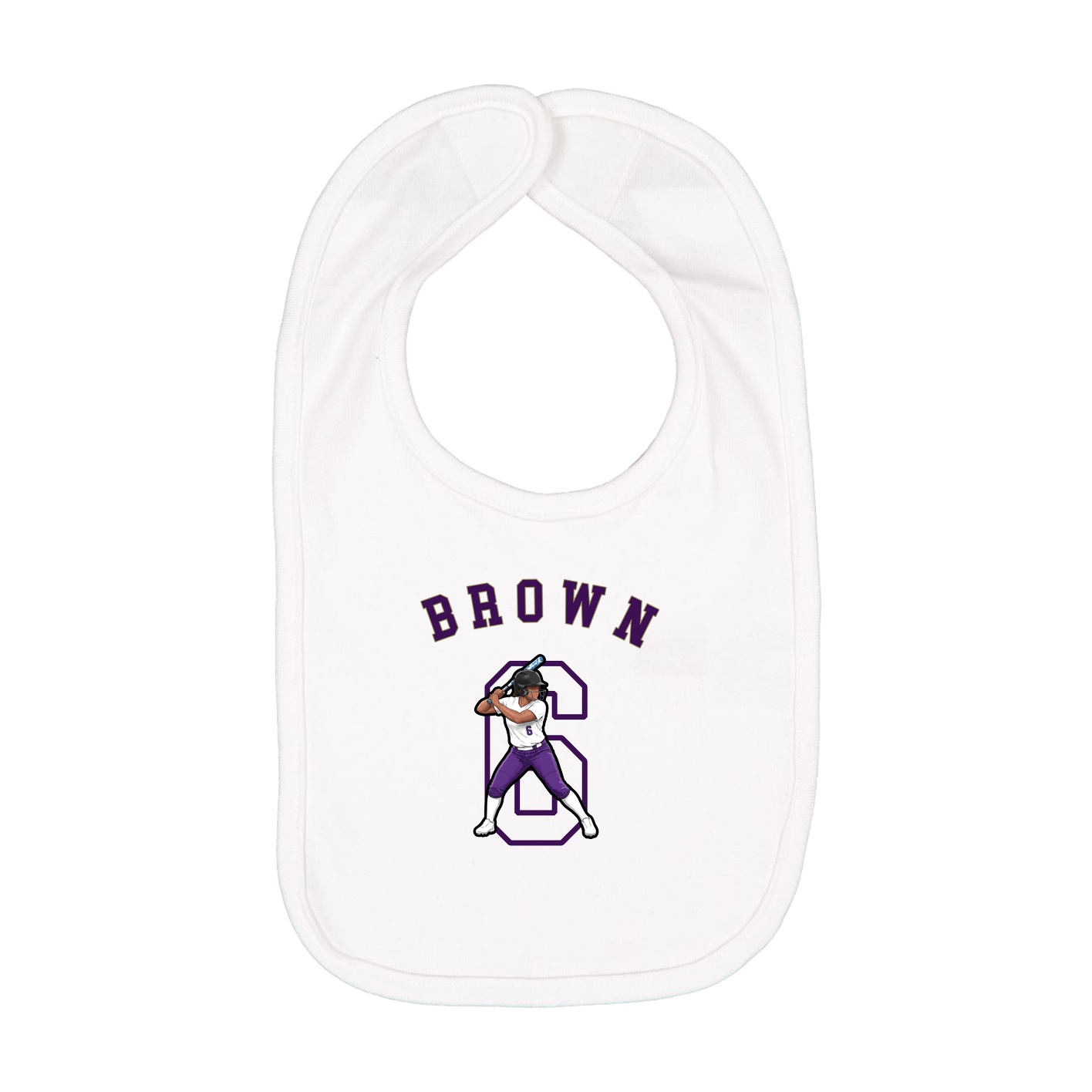 Infant Bib — Shirsey Arch in White