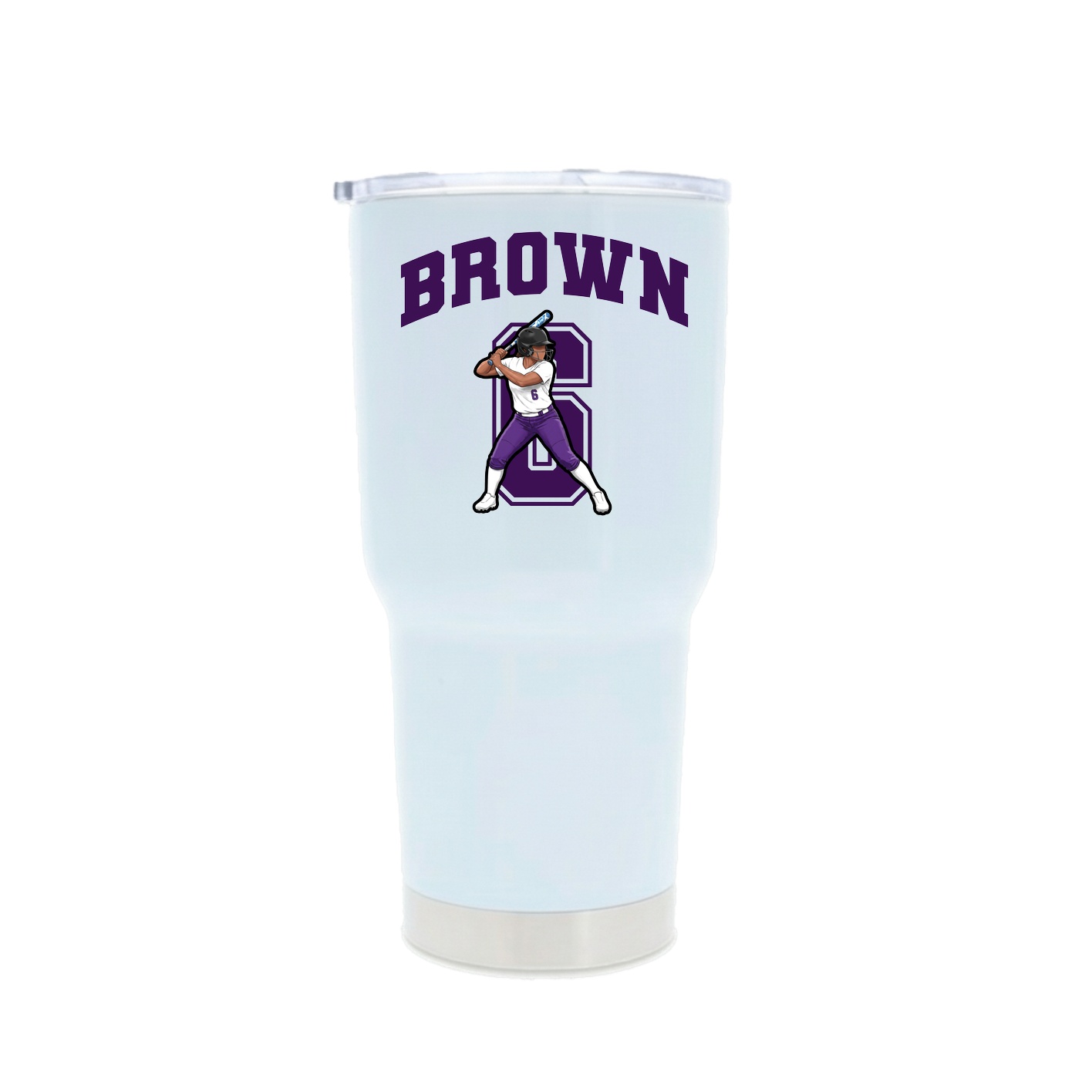 30oz Stainless Steel Tumbler — Number in White