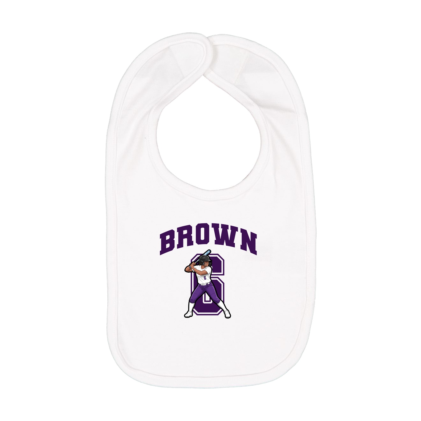 Infant Bib — Number in White