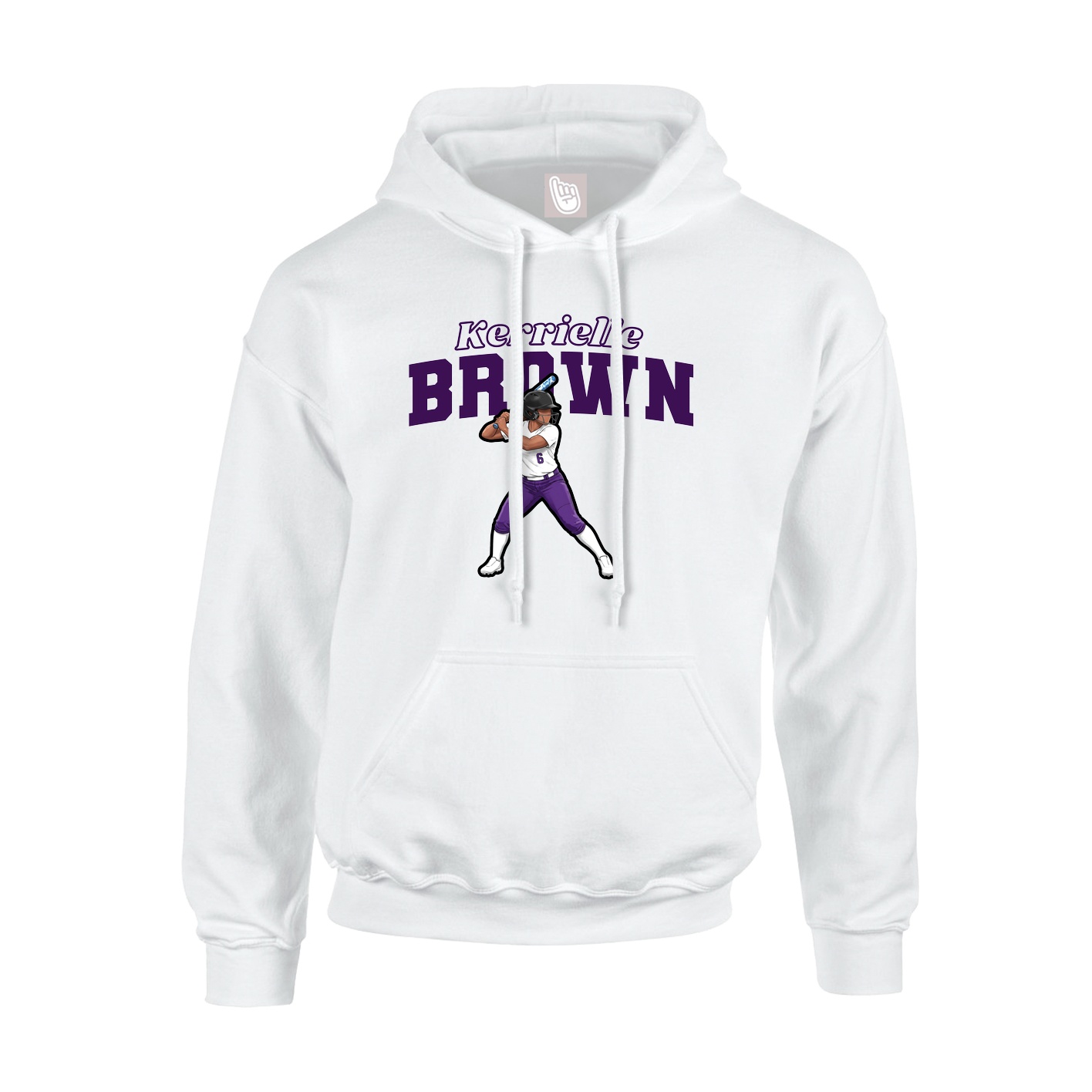 Hoodie — Name Arch in White