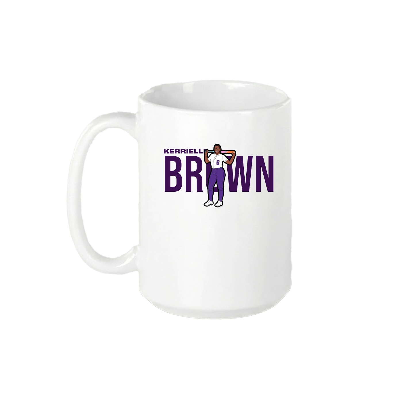 15oz Coffee Mug — Player Name in White