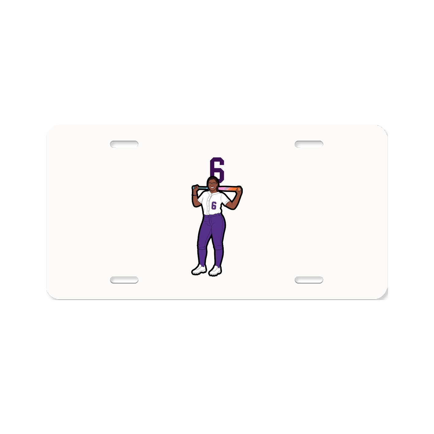 License Plate — Number Top in Classic