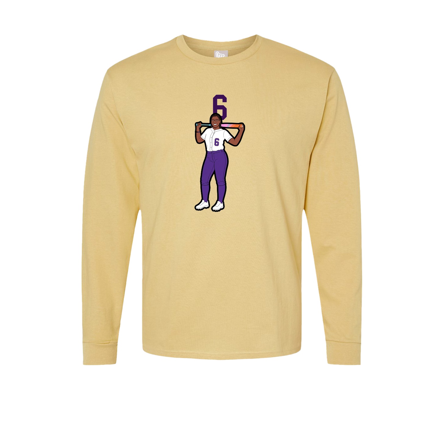 Long Sleeve Tee — Number Top in Vegas Gold