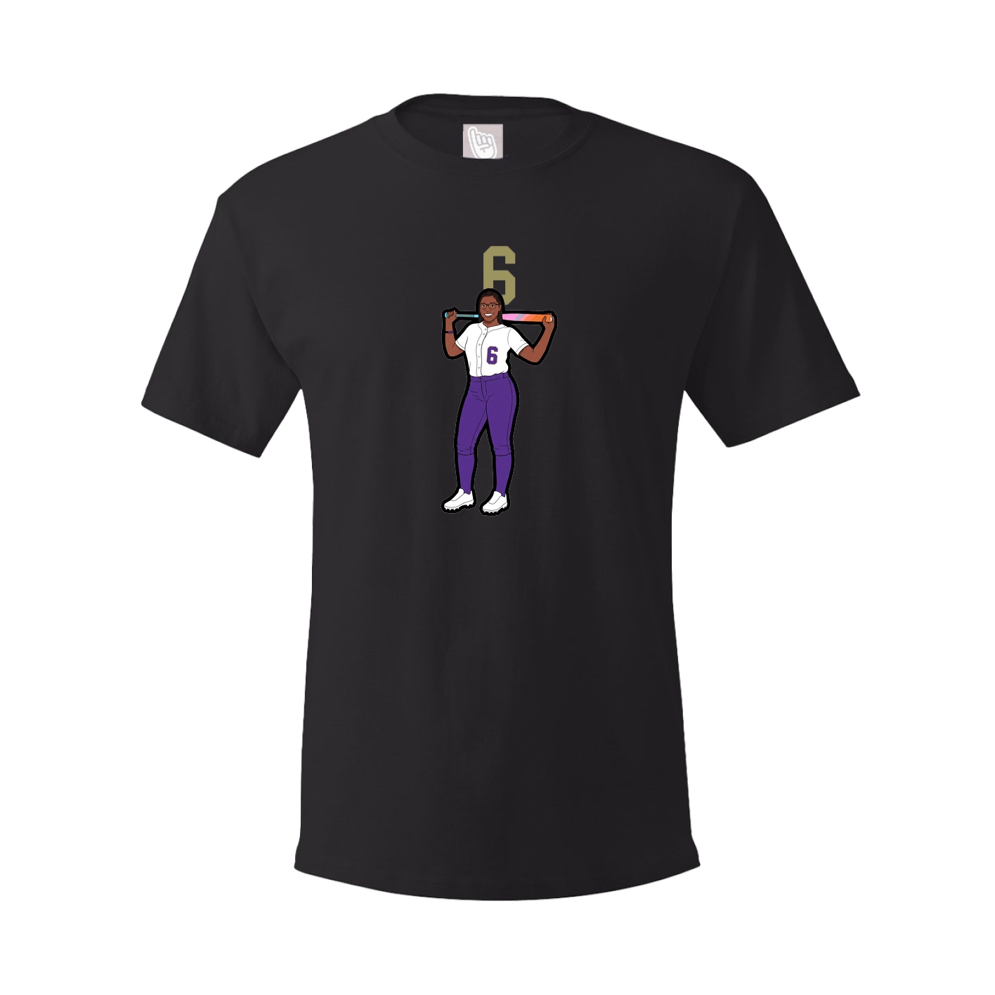 Youth Tee — Number Top in Black