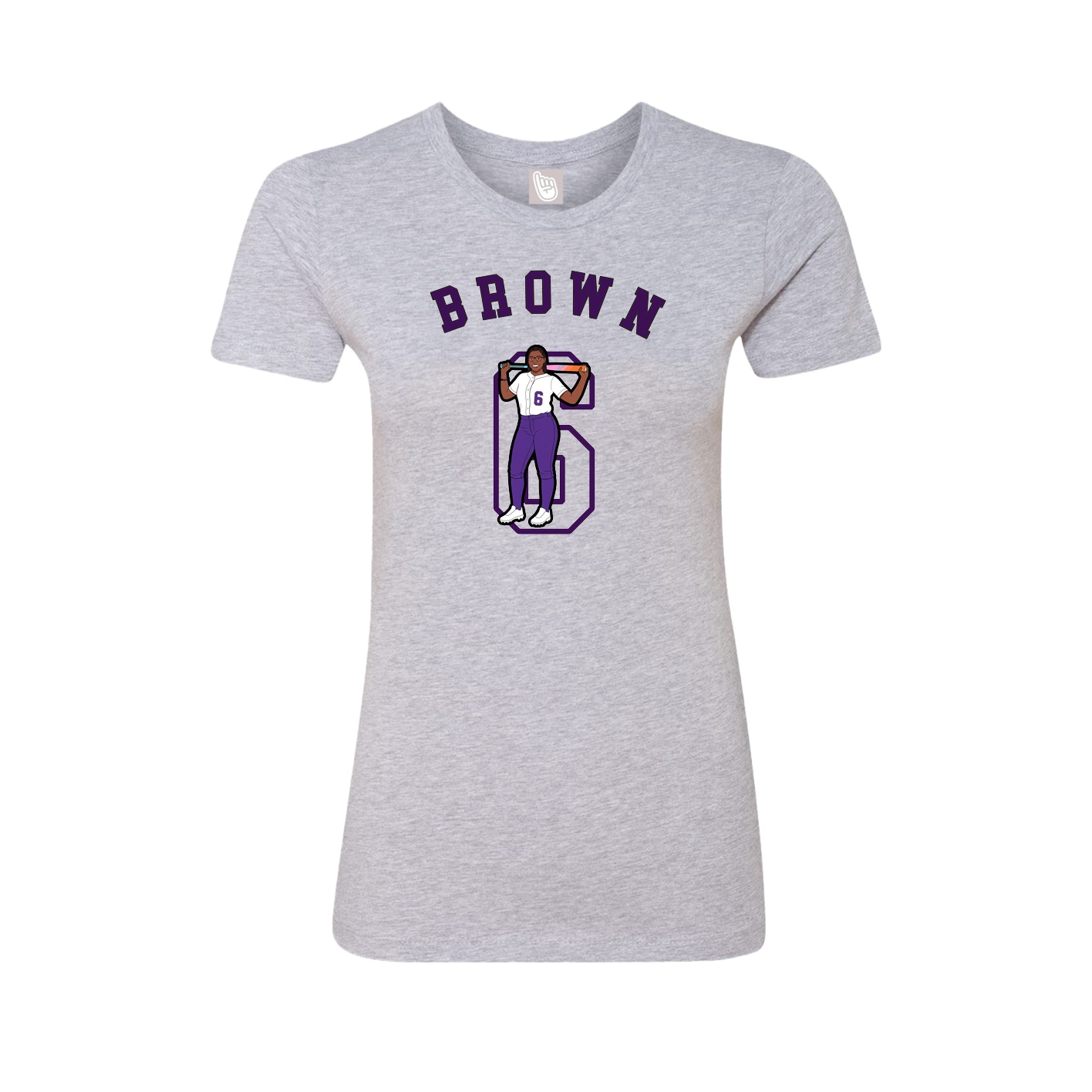 Fitted Women's Tee — Shirsey Arch in Grey
