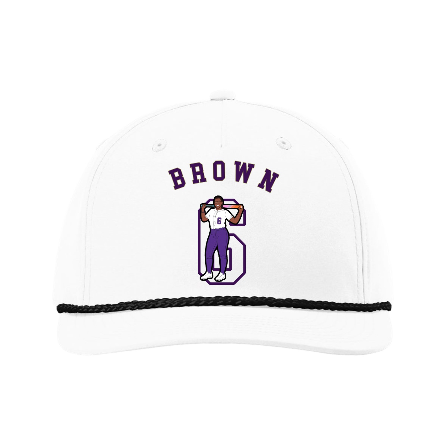 Five-Panel Classic Rope Cap — Shirsey Arch in White
