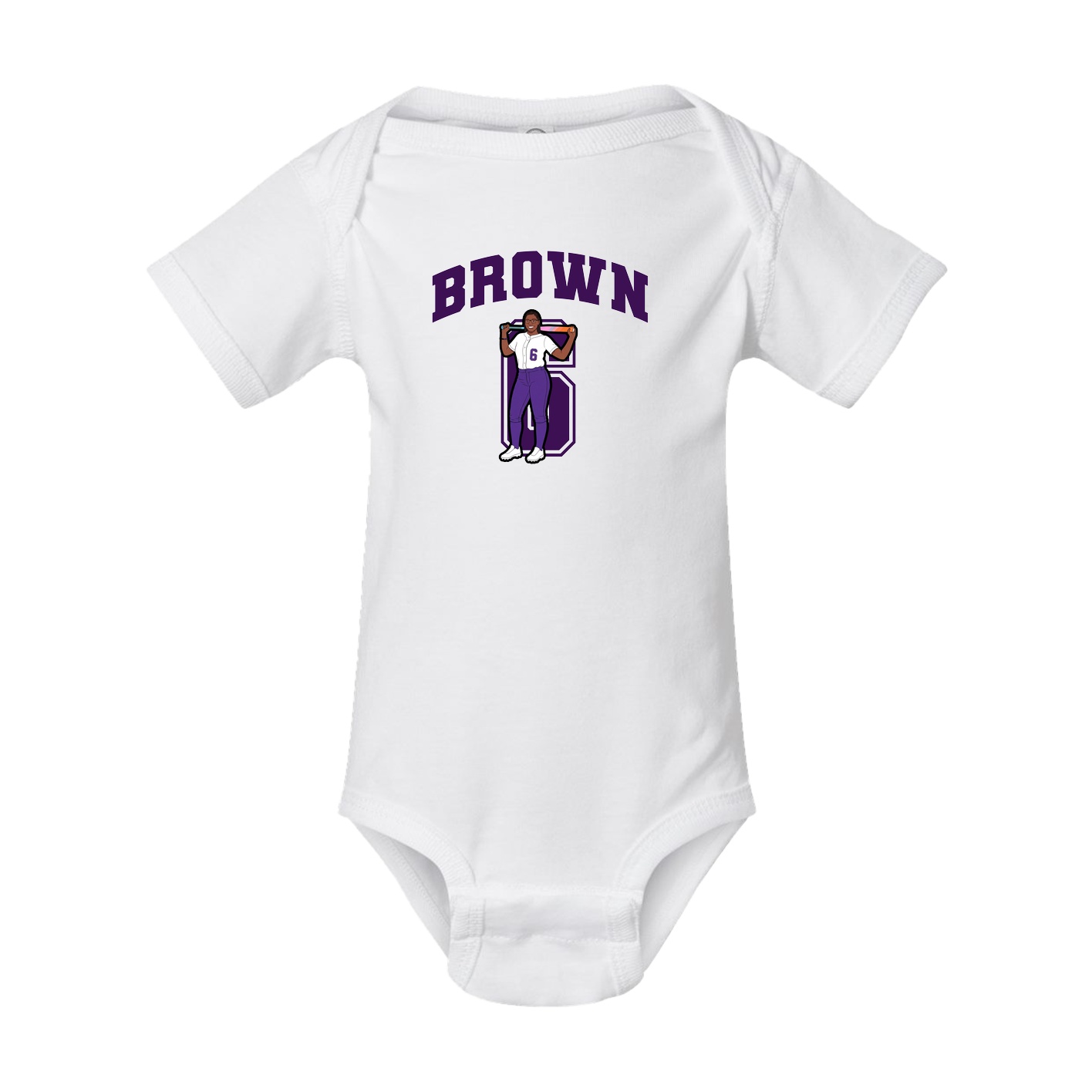 Baby Onesie — Number in White
