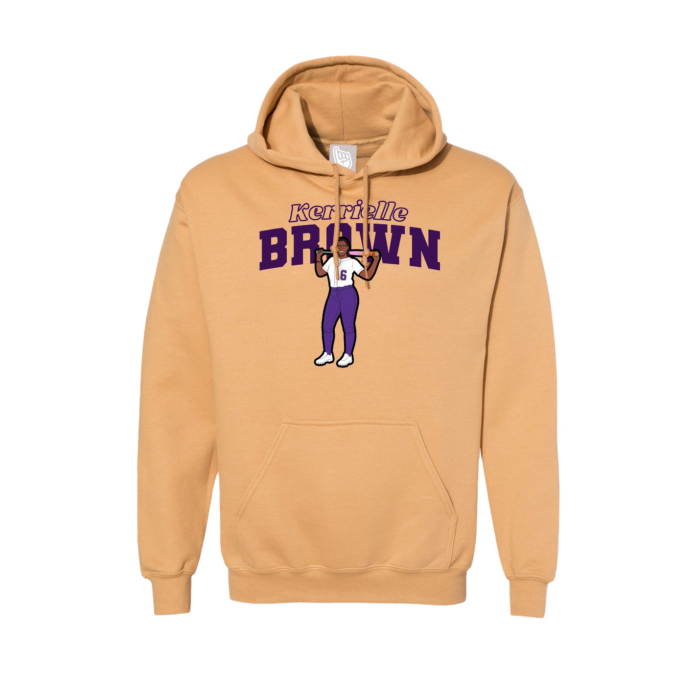 Hoodie — Name Arch in Vegas Gold