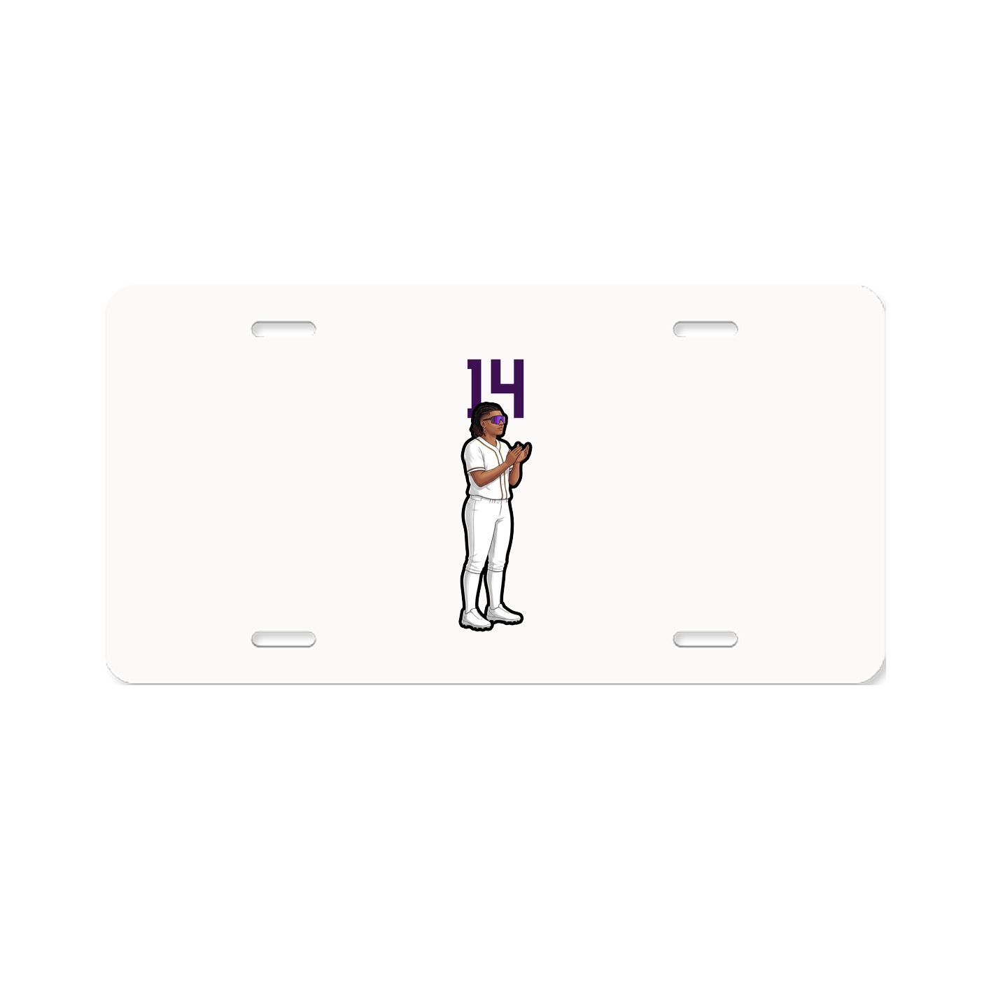 License Plate — Number Top in Classic